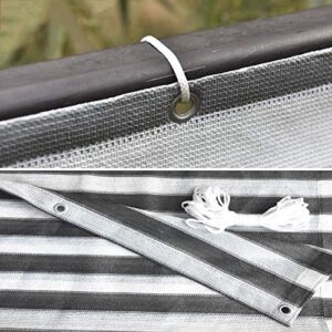 LIANGJUN Sunshade Shading Net, Privacy Screen Fence Mesh Fence Windscreen Weather-Resistant for Backyard Deck, Patio, Balcony, Gray-White, Custom Size (Color : A, Size : 1.8x15m)