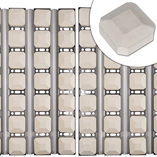 GasSaf Ceramic Briquettes Replacement for Lynx L27, L30, CS30 Gas Grill, Set of 50 PCS briquettes