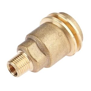 male 5042 qcc1 nut propane gas fitting hose adapter with 1/4 inch male pipe thread, propane quick connect hose adapters fittings, solid brass outdoor cooking propane adapter