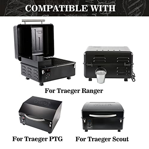 VLODE 25 Pack Mini Grease Bucket Liner Compatible with Traeger Ranger, Scout, PTG Grills, Grill Drip Tray for Traeger BAC459, Small-BAC459