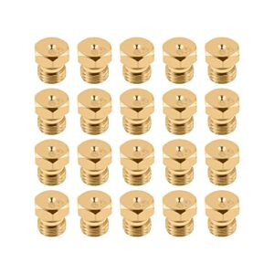 m6×0.75mm/0.5mm brass jet nozzle, teengse 20pcs lp gas conversion kit for propane lpg natural gas pipe, water heater, diy burner parts