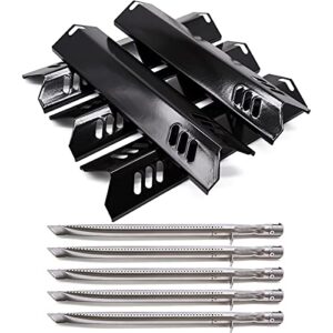 adviace grill replacement part for dynaglo dgf510sbp, dgf493bnp, 5 pack heat plate shields & burner tubes repair kit for backyard grill by13-101-001-12, by15-101-001-02, gbc1461w and other models.
