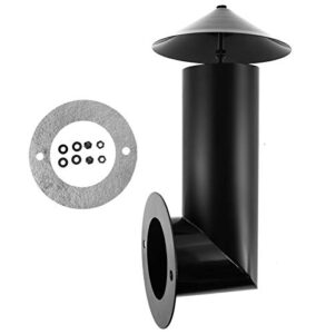 grill smoke stack, smoker chimney replacement part for pit boss, traeger, camp chef and other pellet grills smokers
