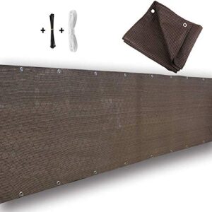 liangliang sunblock shade cloth, privacy screen green plants sun protection encryption polyethylene used for outdoor balcony sun room, size customizable (color : brown, size : 1.5x7m)