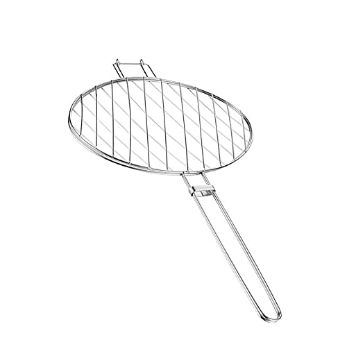 JAHH 1PC Stainless Steel Barbecue BBQ Grill Basket Double Fish Grilling Basket for Outdoor Cooking