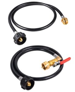 shinestar 1lb to 20lb propane adapter hose (4ft), comes with a 3ft propane refill adapter hose, easy to use