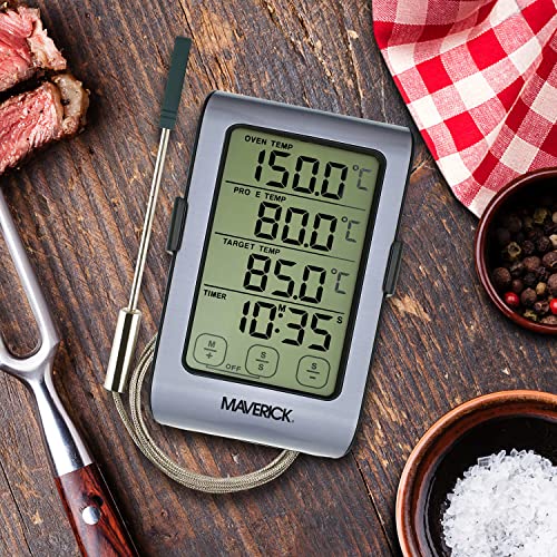 Maverick ET-851 Dual Sensor Oven Meat Thermometer | Touch Screen Digital Cooking Grilling Smoker BBQ Meat Probe Thermometer Timer