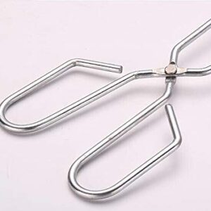 JAHH 1PC 25 30 35CM Bread Meat Vegetable Clamp Tong Stainless Steel BBQ Barbecue Grilling Tong Outdoor Charcoal Scissor Tongs (Color : Small)