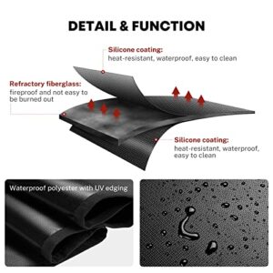 PatioGem Large 60X42 inches Fireproof Under Grill mats for Outdoor Grill,BBQ Grill mats,for Indoor Charcoal,Fireplace mat, Fire Pit Mat, Smokers pad,Oil-Proof and Water-Proof for Deck,Patio Protector