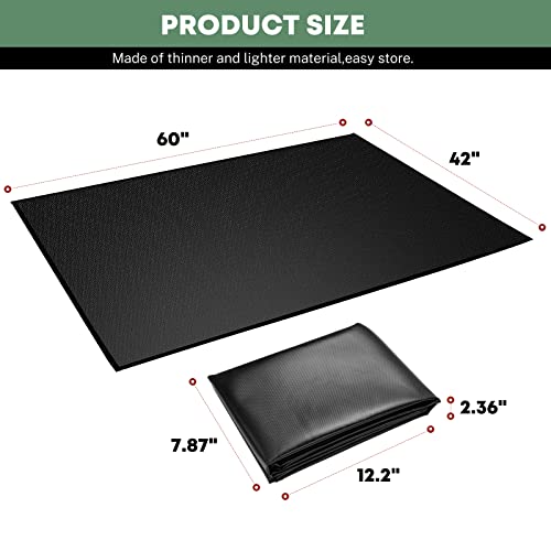 PatioGem Large 60X42 inches Fireproof Under Grill mats for Outdoor Grill,BBQ Grill mats,for Indoor Charcoal,Fireplace mat, Fire Pit Mat, Smokers pad,Oil-Proof and Water-Proof for Deck,Patio Protector