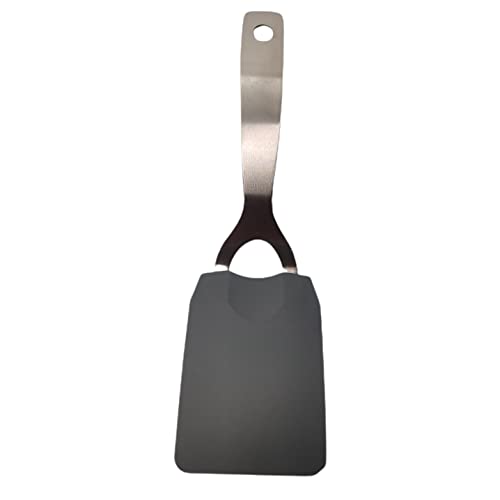 10" Stainless Steel Handle Flexible Nylon Head Turner Spatula (1 Pack, Grey)