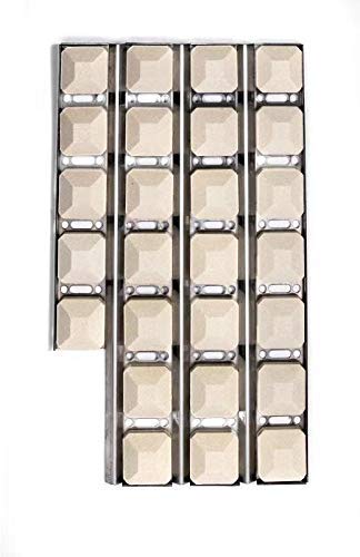 Votenli S9255A(1-Pack) S9256A(1-Pack) Stainless Steel Heat Plate and Ceramic Briquettes (54-Pack) Replacement for Dynasty DBQ30F
