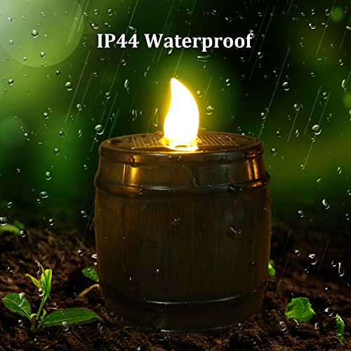 PChero Solar Candles Outdoor Waterproof, 6 Packs Reusable Flickering LED Votive Candles with Dusk to Dawn Sensor for Lantern Garden Patio Camping Party Home Decor Lighting