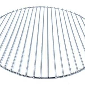 Barbecue Partner Round replacement charcoal bottom grate Korean bbq grill cooking wire mesh grid no foot, 14'' diameter, Stainless Steel, 14 x 14 x 0.4 inches