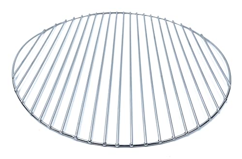 Barbecue Partner Round replacement charcoal bottom grate Korean bbq grill cooking wire mesh grid no foot, 14'' diameter, Stainless Steel, 14 x 14 x 0.4 inches