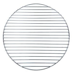 Barbecue Partner Round replacement charcoal bottom grate Korean bbq grill cooking wire mesh grid no foot, 14'' diameter, Stainless Steel, 14 x 14 x 0.4 inches