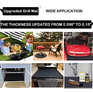 SMART HOME CHEF Under Grill Mat Rubber Backing Layer Waterproof Oil Drain Pan Absorb Liquid Garage Mat for Under Car Protects Floor Washable and Reusable Garage Floor Mat (36"x30" Original Mat)