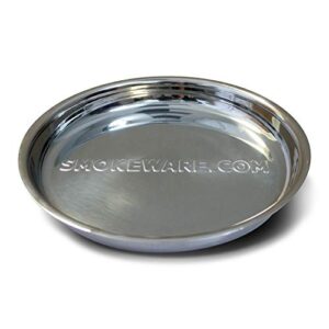 smokeware stainless steel drip pan - big green egg grilling accessory, 14-inch diameter