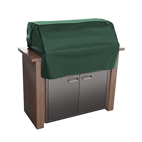 TJFU Built-in Grill Cover,BBQ Grill Cover Waterproof Outdoor Barbeque Grill Gas Top Cover for Napoleon, Coyote etc (32" L x 26" W x 24" H,Green)