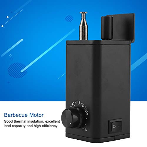 Barbecue Motor, DC 3-12V Output Adjustable BBQ Roast Rotisserie Grill Motor Rotator Barbecue Tool BBQ Rotisserie Motor Kit(US Plug)