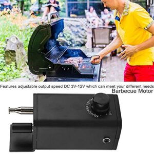 Barbecue Motor, DC 3-12V Output Adjustable BBQ Roast Rotisserie Grill Motor Rotator Barbecue Tool BBQ Rotisserie Motor Kit(US Plug)