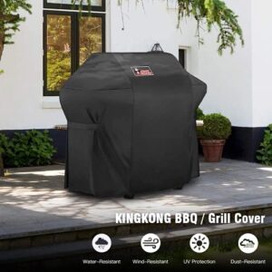 Kingkong 7106 Cover for Weber Spirit 200 and 300 Series Gas Including Grill Brush, Tongs and Thermometer