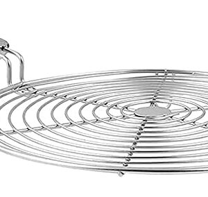 ORGANICA Stainless Steel Round Roti Grill, Papad Grill,Roti Jali, Chapathi Grill with Pipe Handle Dia-8 Inches