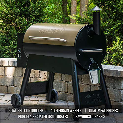 Traeger Grills Pro Series 34 Electric Wood Pellet Grill and Smoker, Bronze & Grills Mesquite 100% All-Natural Wood Pellets for Smokers and Pellet Grills, BBQ, Bake, Roast, and Grill, 20 lb. Bag