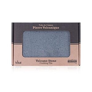 vital vgl1000-01 volcano stone cooking tile, 8" x 12"