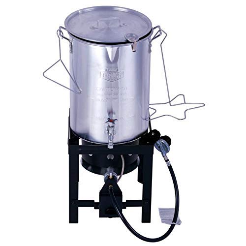 IM RIZKI Grill 30 Quart Propane Gas Turkey Fryer with Spigot