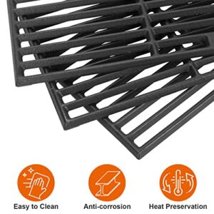 Cast Iron Grill Grates for Charbroil Performance 5 Burner Grills 463275517 463243518 463243519 463275717, Cooking Grids for Charbroil Performance 6 Burner 463274419 Grill, G470-0002-W1 G470-0003-W1