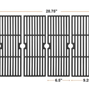 Cast Iron Grill Grates for Charbroil Performance 5 Burner Grills 463275517 463243518 463243519 463275717, Cooking Grids for Charbroil Performance 6 Burner 463274419 Grill, G470-0002-W1 G470-0003-W1