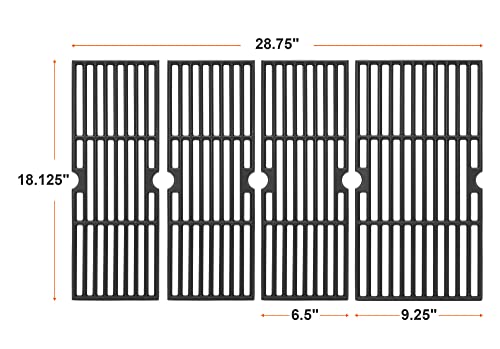 Cast Iron Grill Grates for Charbroil Performance 5 Burner Grills 463275517 463243518 463243519 463275717, Cooking Grids for Charbroil Performance 6 Burner 463274419 Grill, G470-0002-W1 G470-0003-W1