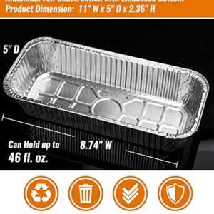 NUPICK 35 Pack Drip Pan Compatible for Weber SmokeFire EX4 / EX6 / EPX6, Genesis II 400/600, Summit 400/600 Series Grills, Disposable Aluminum Foil Grease Trays, 11.1" x 4.75" x 2.5"