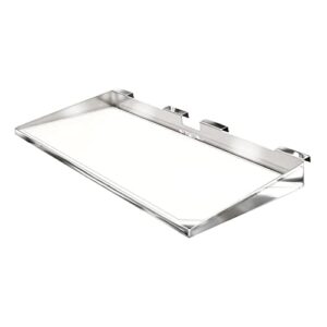 magma products a10-902 stainless steel detachable serving shelf for grill with removable plastic cutting board, fits 9 x 18 inch cooking grate grills