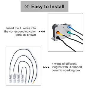 Apromise 7629 Grill Igniter Replacement - Upgraded Grill Igniters for Weber Genesis E/S/EP/CEP 330 Series Grills(2011-2016) with Front-Control | 4 Outlets