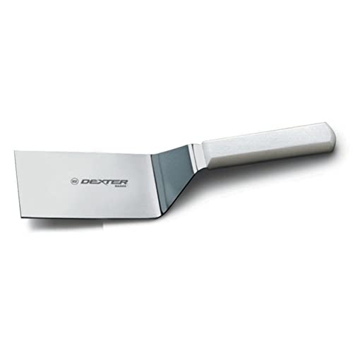 Basics P94855 6" x 3" White Hamburger Turner with Polypropylene Handle