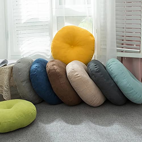 DINGZZ Futons Cushion Pearl Cotton Cushions for Hotel Tatami Linen Seat Yoga Pillow Living Room ( Color : Black , Size : M )