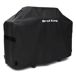 broil king 68487 heavy duty pvc polyester grill cover,black, 58-inches