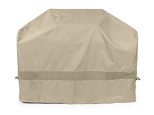 covermates grill cover – weather resistant polyester, adjustable drawcord, mesh vent, grill and heating-khaki
