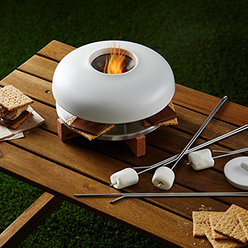 Chef’n Sweet Spot Tabletop Smores Maker, Can Be Used Indoors or Outdoors, White/Wood