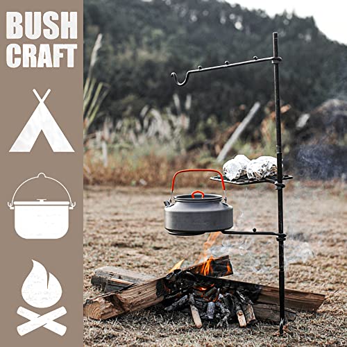 Swivel Camping Grill Grate Set｜Portable Campfire Cooking Grill for Campfire Grill Grate Over Outdoor Bushcraft Fire Pits