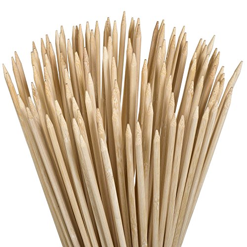 Jungle Stix Marshmallow Smores Roasting Sticks 36 Inch 5mm Thick Extra Long Heavy Duty Wooden Skewers, 110 Pieces. Perfect for Hot Dog Kebab Sausage, Environmentally Safe 100% Biodegradable