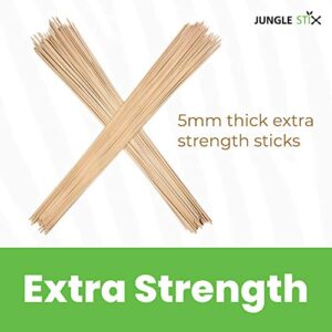 Jungle Stix Marshmallow Smores Roasting Sticks 36 Inch 5mm Thick Extra Long Heavy Duty Wooden Skewers, 110 Pieces. Perfect for Hot Dog Kebab Sausage, Environmentally Safe 100% Biodegradable