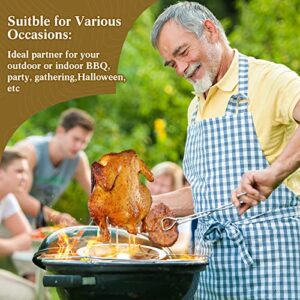 6 Pack Beer Can Chicken Holder Stainless Steel Chicken Roaster Rack Whole Chicken Roaster Stand with Pan Beer Butt Vertical Chicken Stand for Grill Oven Smoker Camping Home BBQ