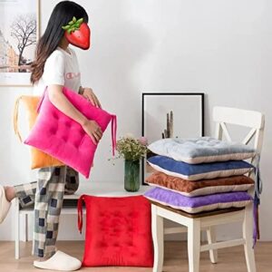 DINGZZ Indoor Outdoor Soft Cushion Thicken Square Seat Pad Home Office Sofa Throw Pillow Textile Mat ( Color : D , Size : 43*43cm )