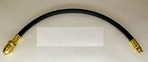 h0mepartss 24" rubber hose pigtail male pol to 1/4" male inverted flare propane lpg cga-510