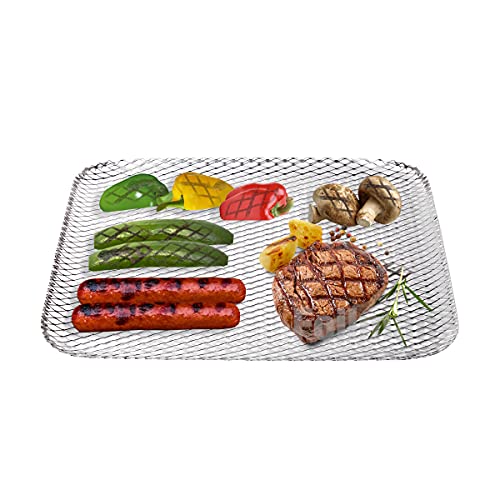 Foilman Grill Toppers - Clean Grill BBQ Disposable Toppers- 16 x 12Inch - (10 Pack) -Your Hot Dogs Will Never Fall Through The Cracks Again