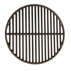 dracarys 15" cast iron grate grids sear grate fire pit, round cooking grate big green egg accessories fit for medium big green egg grill dome char-griller or same size charcoal grill(medium - 15")