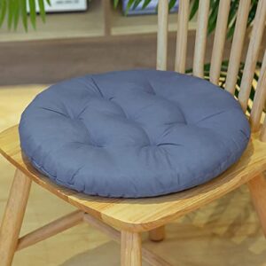 dingzz chair cushion round cotton upholstery soft padded pad office home car solid color cushions textiles ( color : black , size : 35x35cm )